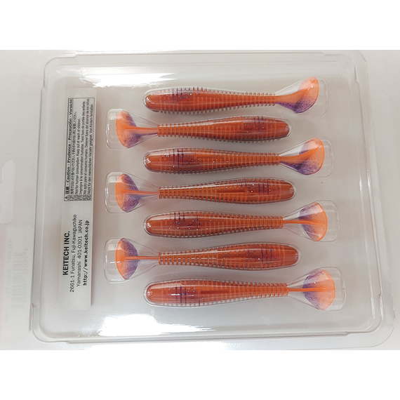 Силікон Keitech Swing Impact FAT 3.3" (7 шт/упак), колір:pal#09 violet fire, Довжина силікону: 3.3" (8.4 см), Колір силікону: PAL#09 Violet Fire, фото , изображение 10