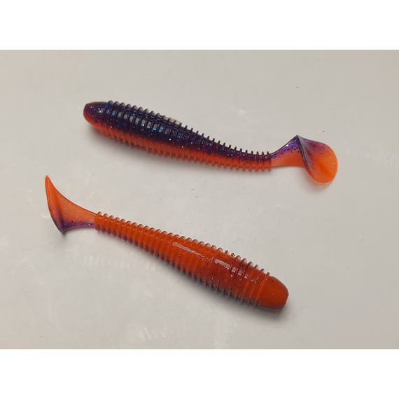 Силікон Keitech Swing Impact FAT 3.3" (7 шт/упак), колір:pal#09 violet fire, Довжина силікону: 3.3" (8.4 см), Колір силікону: PAL#09 Violet Fire, фото , изображение 4