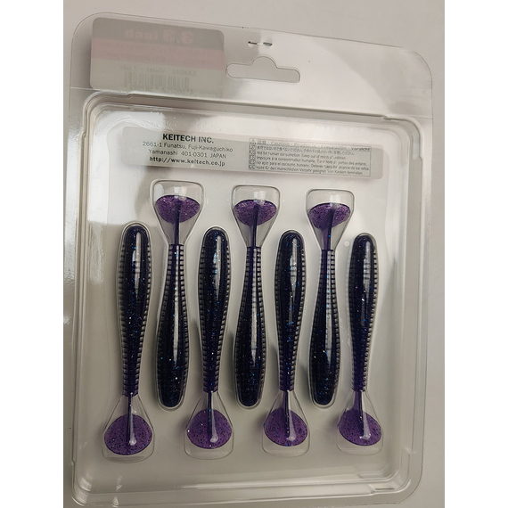 Силикон Keitech Swing Impact FAT 3.3" (7 шт/упак) цвет: ea#04 violet, Длина силикона: 3.3" (8.4 см), Расцветка силикона: EA#04 Violet, фото , изображение 7