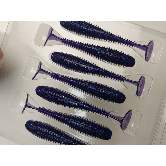 Силикон Keitech Swing Impact FAT 3.3" (7 шт/упак) цвет: ea#04 violet, Длина силикона: 3.3" (8.4 см), Расцветка силикона: EA#04 Violet, фото , изображение 8