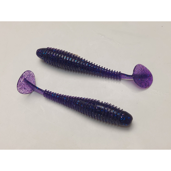 Силикон Keitech Swing Impact FAT 3.3" (7 шт/упак) цвет: ea#04 violet, Длина силикона: 3.3" (8.4 см), Расцветка силикона: EA#04 Violet, фото , изображение 5