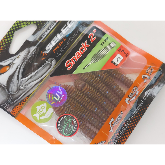 Силікон Select Snack 2.0" col.900 (7 шт/пак), Довжина силікону: 2" (5.2 см), Колір силікону: 900, фото , изображение 6