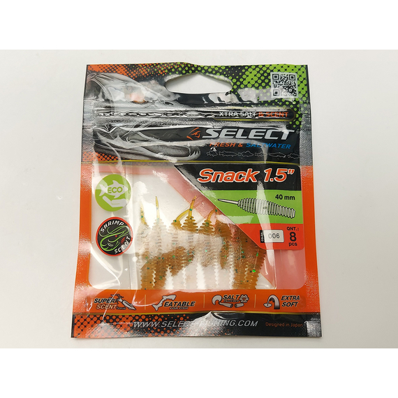 Силікон Select Snack 1.5" col.006 (8 шт/пак), Довжина силікону: 1.5" (4 см), Колір силікону: 006, фото , изображение 5