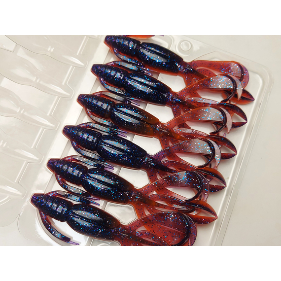 Силікон Keitech Crazy Flapper 4.4" (6 шт/упак), колір: pal#09 violet fire, Довжина силікону: 4.4" (11.2 см), Колір силікону: PAL#09 Violet Fire, фото , изображение 11