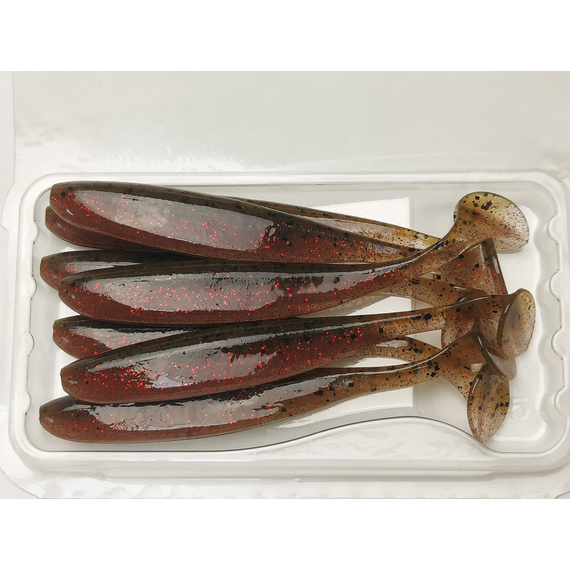 Силікон Keitech Easy Shiner 3.5", колір:404 red crawdad, Довжина силікону: 3.5" (8.9 см), Колір силікону: 404 Red Crawdad, фото , изображение 6