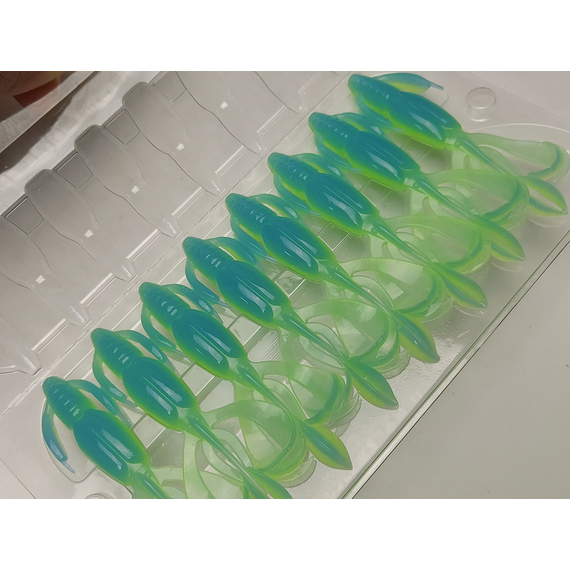 Силікон Keitech Crazy Flapper 2.8" (8 шт/уп), колір: pal#03 ice chartreuse, Довжина силікону: 2.8" (7.1 см), Колір силікону: PAL#03 Ice Chartreuse, фото , изображение 7