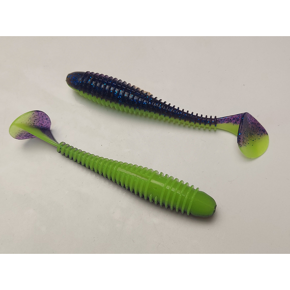 Силікон Keitech Swing Impact FAT 4.3" (6 шт/упак), колір:pal#06 violet lime berry, Довжина силікону: 4.3" (10.9 см), Колір силікону: PAL#06 Violet Lime Berry, фото , изображение 4