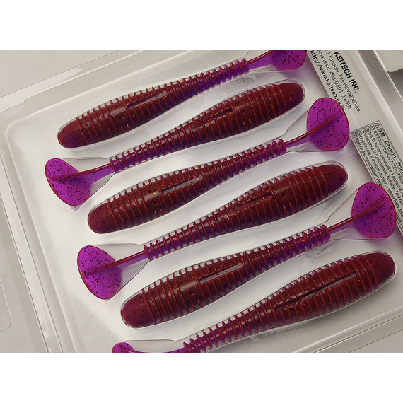 Силікон Keitech Swing Impact FAT 4.3" (6 шт/упак), колір:pal#13 mistic spice, Довжина силікону: 4.3" (10.9 см), Колір силікону: PAL#13 Mistic Spice, фото , изображение 10