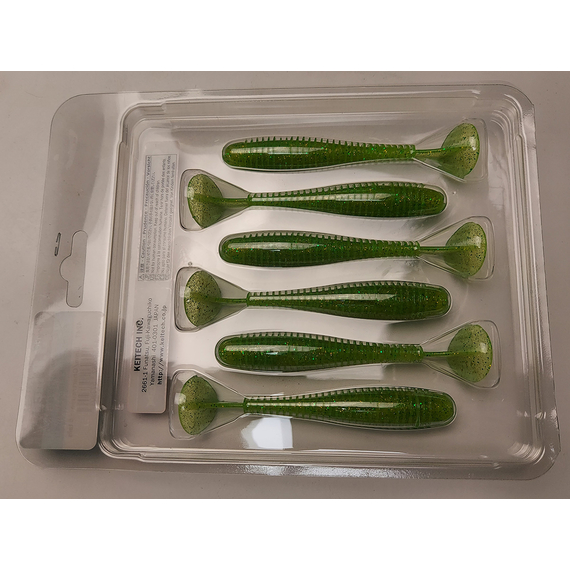 Силікон Keitech Swing Impact FAT 3.8" (6 шт/упак), колір:424 lime chartreuse, Довжина силікону: 3.8" (9.7 см), Колір силікону: 424 Lime Chartreuse, фото , изображение 19