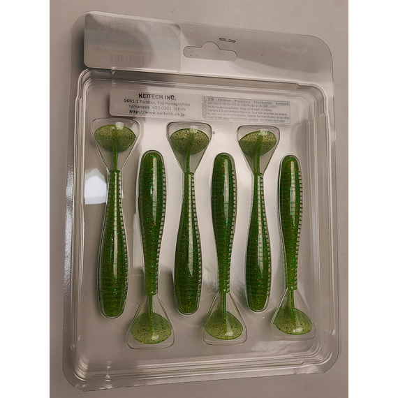 Силікон Keitech Swing Impact FAT 3.8" (6 шт/упак), колір:424 lime chartreuse, Довжина силікону: 3.8" (9.7 см), Колір силікону: 424 Lime Chartreuse, фото , изображение 17