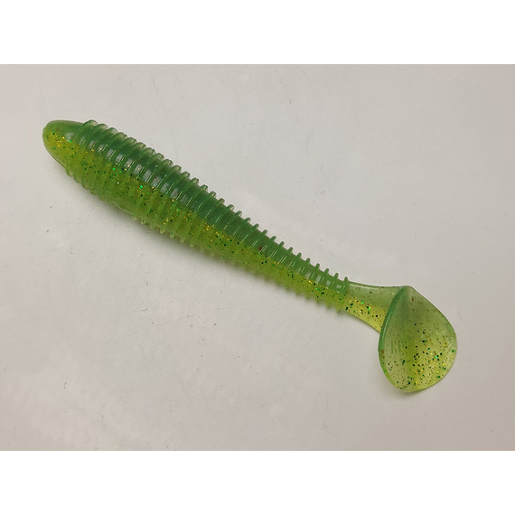 Силікон Keitech Swing Impact FAT 3.8" (6 шт/упак), колір:424 lime chartreuse, Довжина силікону: 3.8" (9.7 см), Колір силікону: 424 Lime Chartreuse, фото , изображение 13