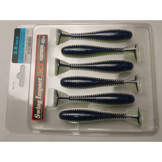 Силикон Keitech Swing Impact FAT 3.8" (6 шт/упак) цвет: pal#06 violet lime berry, Длина силикона: 3.8" (9.7 см), Расцветка силикона: PAL#06 Violet Lime Berry, фото , изображение 10