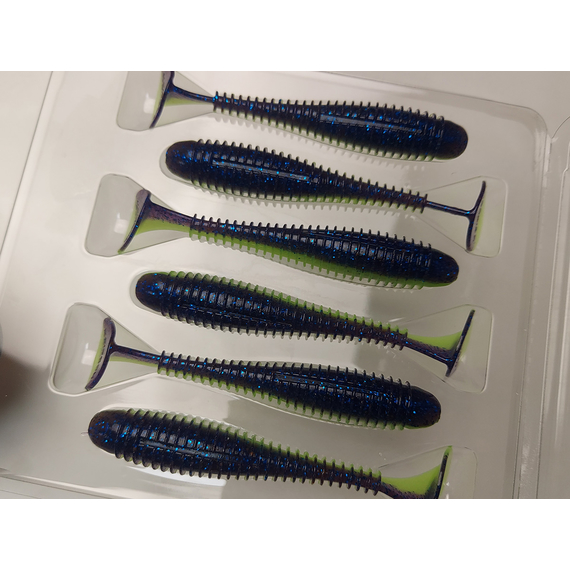Силикон Keitech Swing Impact FAT 3.8" (6 шт/упак) цвет: pal#06 violet lime berry, Длина силикона: 3.8" (9.7 см), Расцветка силикона: PAL#06 Violet Lime Berry, фото , изображение 8