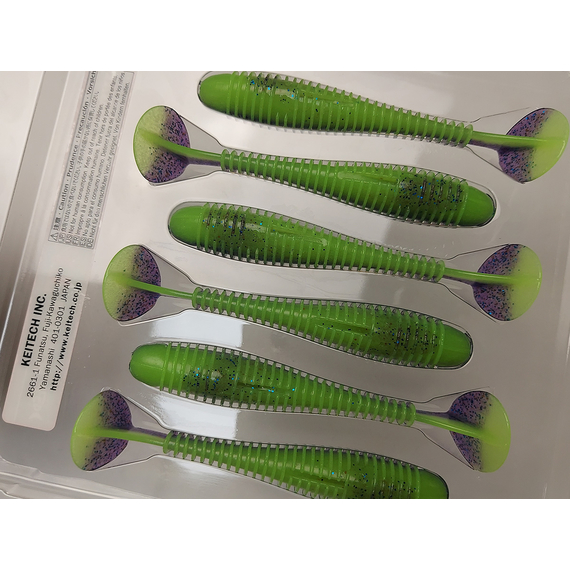 Силикон Keitech Swing Impact FAT 3.8" (6 шт/упак) цвет: pal#06 violet lime berry, Длина силикона: 3.8" (9.7 см), Расцветка силикона: PAL#06 Violet Lime Berry, фото , изображение 9