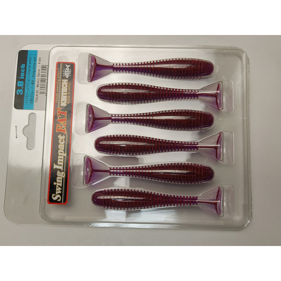 Силикон Keitech Swing Impact FAT 3.8" (6 шт/упак) цвет: pal#13 mistic spice, Длина силикона: 3.8" (9.7 см), Расцветка силикона: PAL#13 Mistic Spice, фото , изображение 10