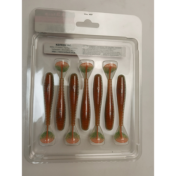 Силікон Keitech Swing Impact FAT 3.3" (7 шт/упак), колір:pal#11 rotten carrot, Довжина силікону: 3.3" (8.4 см), Колір силікону: PAL#11 Rotten Carrot, фото , изображение 8