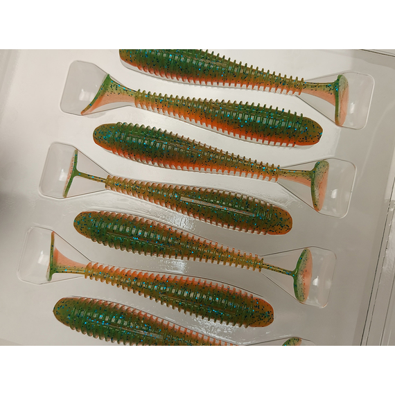 Силікон Keitech Swing Impact FAT 3.3" (7 шт/упак), колір:pal#11 rotten carrot, Довжина силікону: 3.3" (8.4 см), Колір силікону: PAL#11 Rotten Carrot, фото , изображение 9