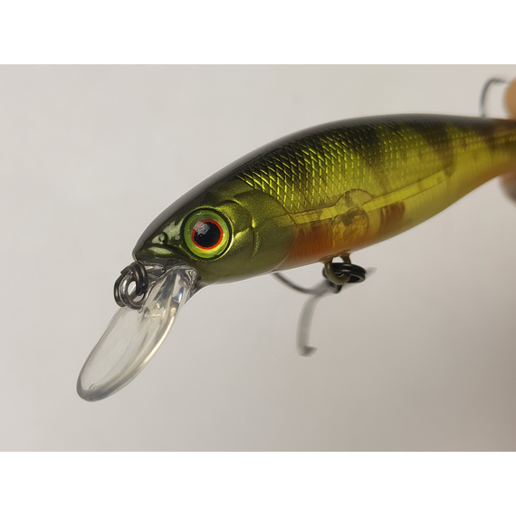 Воблер Jackall Squad Minnow 65SP 65mm 5.8g Ghost G Perch, Розмір/Вага: 65мм/5.8г, Колір воблера: Ghost G Perch, фото , изображение 7