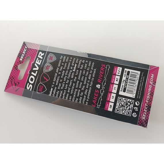 Блешня Select Solver 10.0g 71mm #08, Вага блешні: 10г, Колір блешні: 08, фото , изображение 6