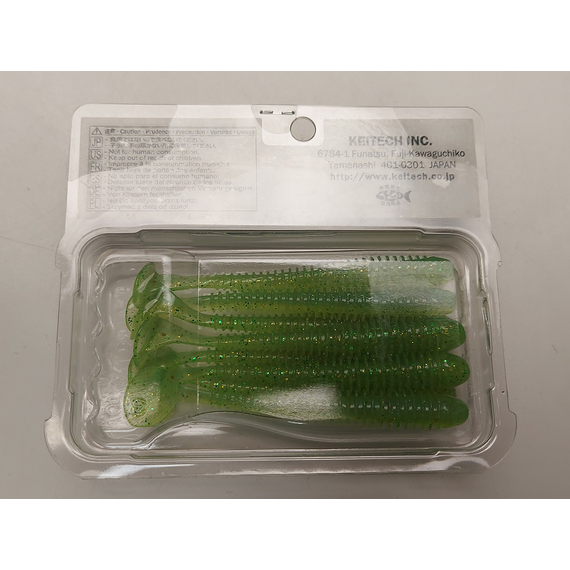 Силікон Keitech Swing Impact 3.5" (8 шт/упак), колір:424 lime chartreuse, Довжина силікону: 3.5" (8.9 см), Колір силікону: 424 Lime Chartreuse, фото , изображение 7