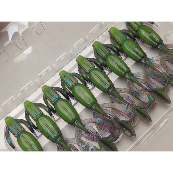 Силікон Keitech Crazy Flapper 2.8" (8 шт/уп), колір: pal#06 violet lime berry, Довжина силікону: 2.8" (7.1 см), Колір силікону: PAL#06 Violet Lime Berry, фото , изображение 12
