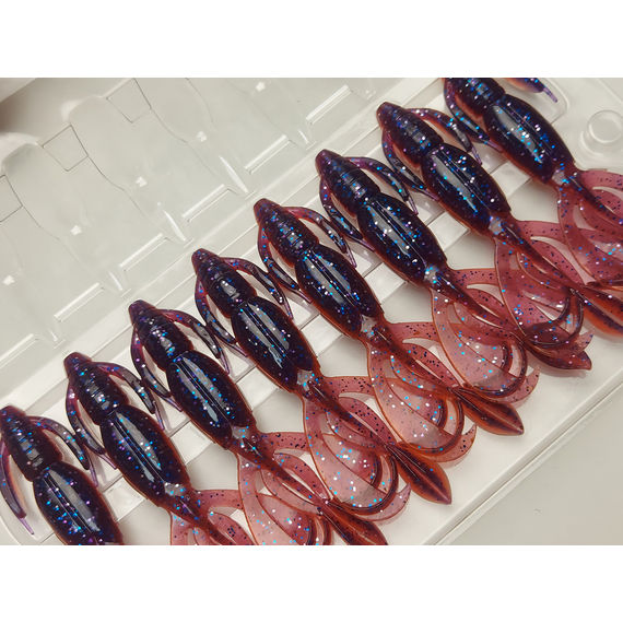 Силікон Keitech Crazy Flapper 2.8" (8 шт/уп), колір: pal#09 violet fire, Довжина силікону: 2.8" (7.1 см), Колір силікону: PAL#09 Violet Fire, фото , изображение 14