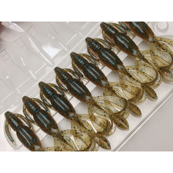 Силікон Keitech Crazy Flapper 2.8" (8 шт/упак), колір: 403 green weenie blue, Довжина силікону: 2.8" (7.1 см), Колір силікону: 403 Green Weenie Blue, фото , изображение 5