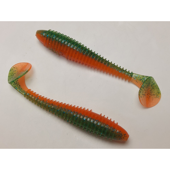 Силікон Keitech Swing Impact FAT 4.3" (6 шт/упак), колір:pal#11 rotten carrot, Довжина силікону: 4.3" (10.9 см), Колір силікону: PAL#11 Rotten Carrot, фото , изображение 4