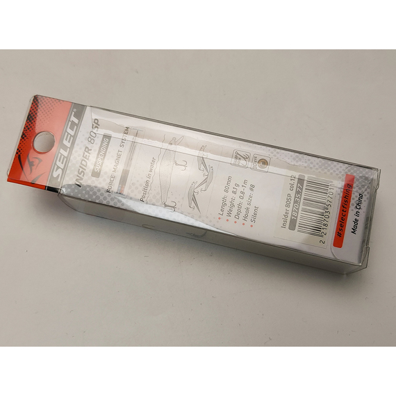 Воблер Select Insider 80SP 8.1g col.12 (0.8-1m), Розмір/Вага: 82mm/8.1g, Колір воблера: col.12, фото , изображение 11