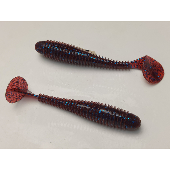 Силікон Keitech Swing Impact FAT 3.8" (6 шт/упак), колір:ea#03 grape, Довжина силікону: 3.8" (9.7 см), Колір силікону: EA#03 Grape, фото , изображение 5