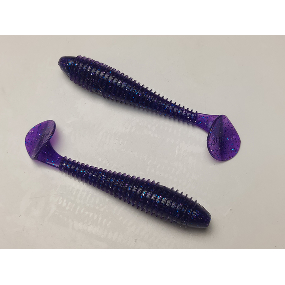 Силикон Keitech Swing Impact FAT 3.8" (6 шт/упак) цвет: ea#04 violet, Длина силикона: 3.8" (9.7 см), Расцветка силикона: EA#04 Violet, фото , изображение 4