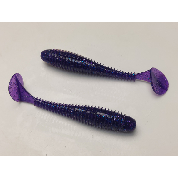 Силикон Keitech Swing Impact FAT 3.8" (6 шт/упак) цвет: ea#04 violet, Длина силикона: 3.8" (9.7 см), Расцветка силикона: EA#04 Violet, фото , изображение 5