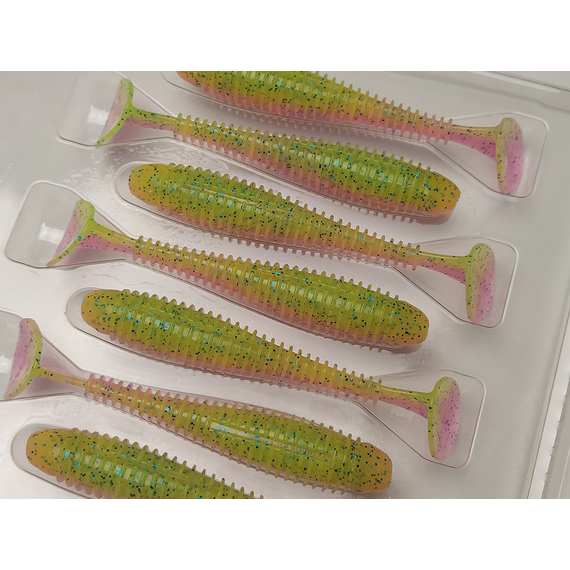 Силікон Keitech Swing Impact FAT 3.3" (7 шт/упак), колір:ea#16 cotton candy blue f, Довжина силікону: 3.3" (8.4 см), Колір силікону: ea#16 cotton candy blue f, фото , изображение 13