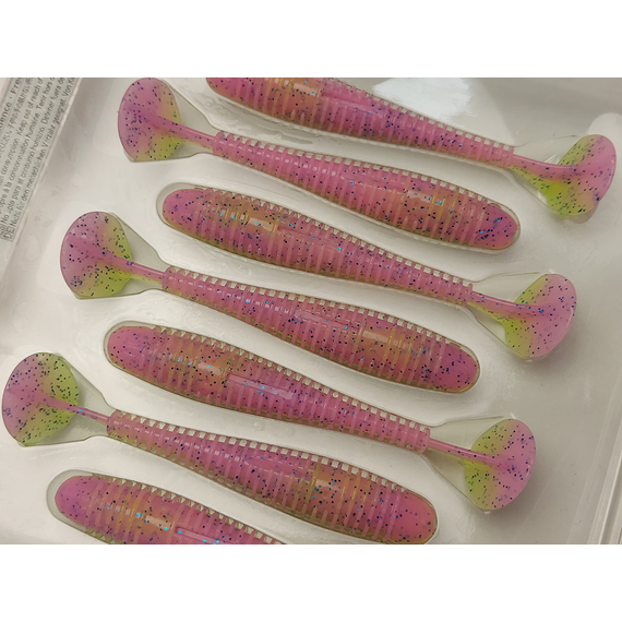 Силікон Keitech Swing Impact FAT 3.3" (7 шт/упак), колір:ea#16 cotton candy blue f, Довжина силікону: 3.3" (8.4 см), Колір силікону: ea#16 cotton candy blue f, фото , изображение 14