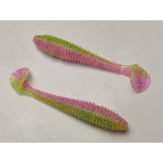 Силікон Keitech Swing Impact FAT 3.3" (7 шт/упак), колір:ea#16 cotton candy blue f, Довжина силікону: 3.3" (8.4 см), Колір силікону: ea#16 cotton candy blue f, фото , изображение 4