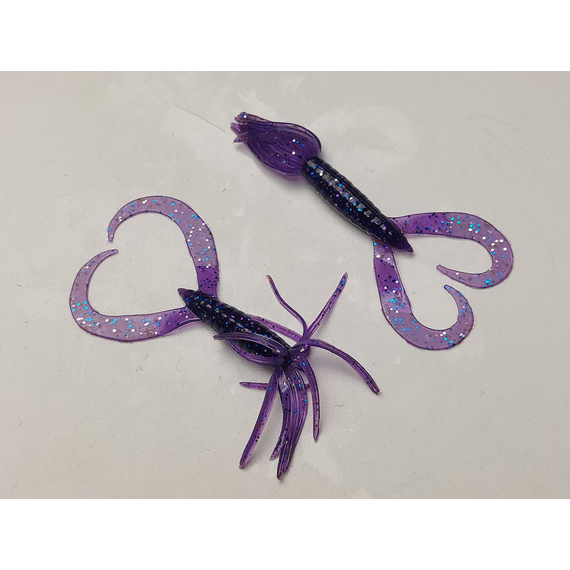 Силікон Keitech Little Spider 2" (8 шт/упак), колір:ea#04 violet, Довжина силікону: 2" (5.1 см), Колір силікону: EA#04 Violet, фото , изображение 3