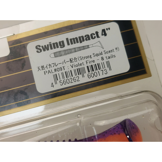 Силікон Keitech Swing Impact 4" (8 шт/упак), колір:pal#09 violet fire, Довжина силікону: 4" (10.2 см), Колір силікону: PAL#09 Violet Fire, фото , изображение 15