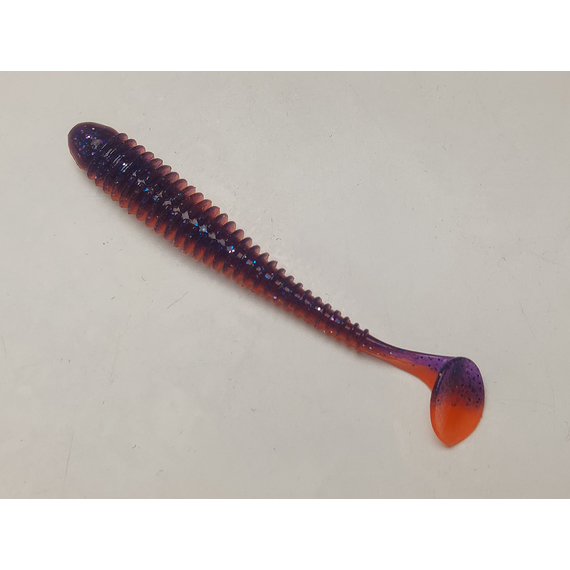 Силікон Keitech Swing Impact 4" (8 шт/упак), колір:pal#09 violet fire, Довжина силікону: 4" (10.2 см), Колір силікону: PAL#09 Violet Fire, фото , изображение 2