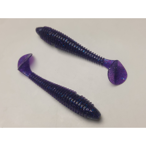 Силикон Keitech Swing Impact FAT 4.3" (6 шт/упак) цвет: ea#04 violet, Длина силикона: 4.3" (10.9 см), Расцветка силикона: EA#04 Violet, фото , изображение 4