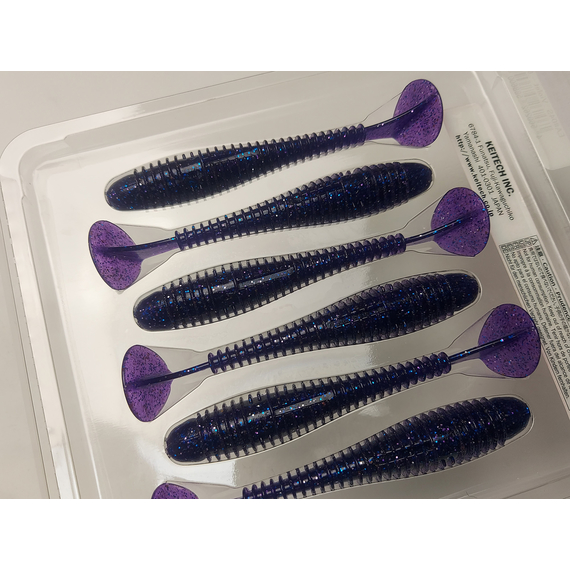 Силикон Keitech Swing Impact FAT 4.3" (6 шт/упак) цвет: ea#04 violet, Длина силикона: 4.3" (10.9 см), Расцветка силикона: EA#04 Violet, фото , изображение 10