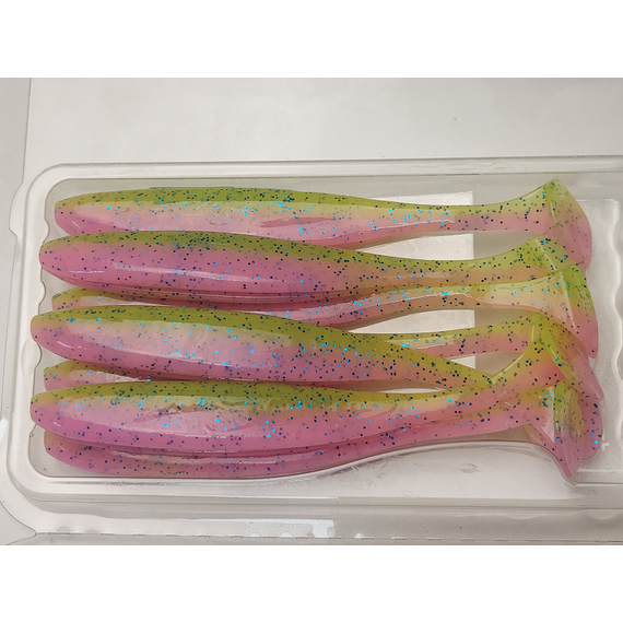 Силікон Keitech Easy Shiner 4" (7 шт/уп), колір:ea#16 cotton candy blue f, Довжина силікону: 4" (10.2 см), Колір силікону: ea#16 cotton candy blue f, фото , изображение 9