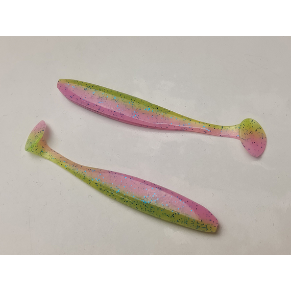 Силікон Keitech Easy Shiner 4" (7 шт/уп), колір:ea#16 cotton candy blue f, Довжина силікону: 4" (10.2 см), Колір силікону: ea#16 cotton candy blue f, фото , изображение 4