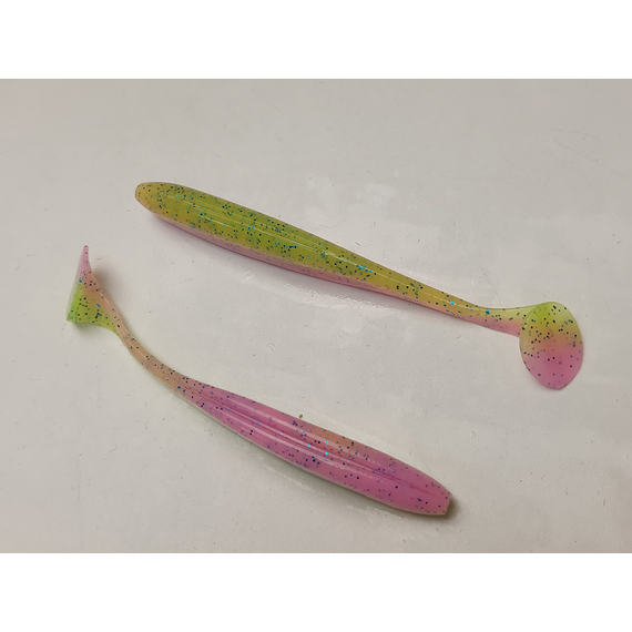 Силікон Keitech Easy Shiner 4" (7 шт/уп), колір:ea#16 cotton candy blue f, Довжина силікону: 4" (10.2 см), Колір силікону: ea#16 cotton candy blue f, фото , изображение 5