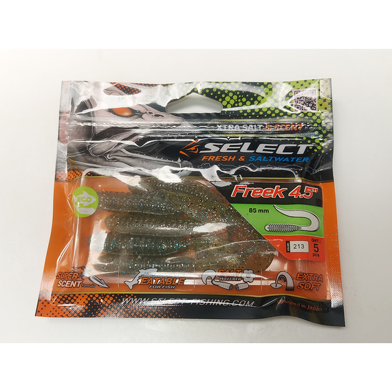 Силікон Select Freek 4.5" col.213 (5 шт/упак), Довжина силікону: 4.5" (11.43 см), Колір силікону: 213, фото , изображение 14