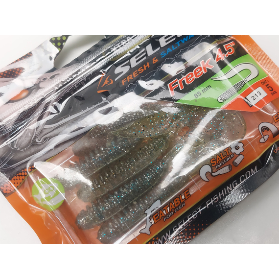 Силікон Select Freek 4.5" col.213 (5 шт/упак), Довжина силікону: 4.5" (11.43 см), Колір силікону: 213, фото , изображение 10