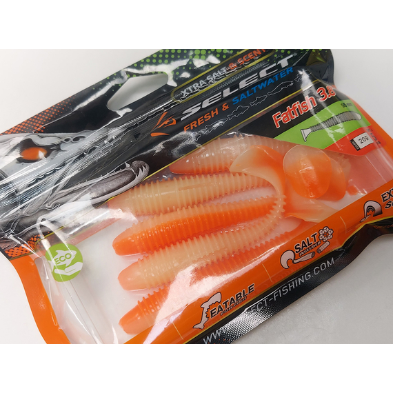 Силікон Select Fatfish 3.8" col.209 (5 шт/упак), Довжина силікону: 3.8" (9.65 см), Колір силікону: 209, фото , изображение 8