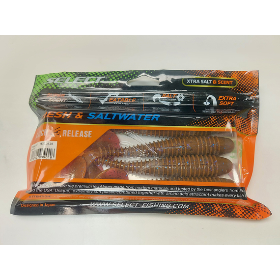 Силікон Select Fatfish 5.8" col.900 (4 шт/упак), Довжина силікону: 5.8" (14.73 см), Колір силікону: 900, фото , изображение 10