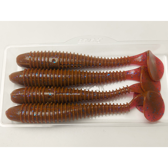 Силікон Select Fatfish 5.8" col.900 (4 шт/упак), Довжина силікону: 5.8" (14.73 см), Колір силікону: 900, фото , изображение 6