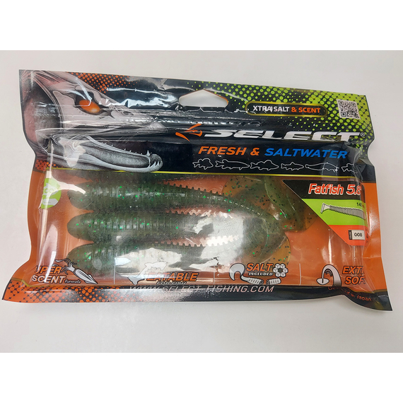 Силікон Select Fatfish 5.8" col.008 (4 шт/упак), Довжина силікону: 5.8" (14.73 см), Колір силікону: 008, фото , изображение 7