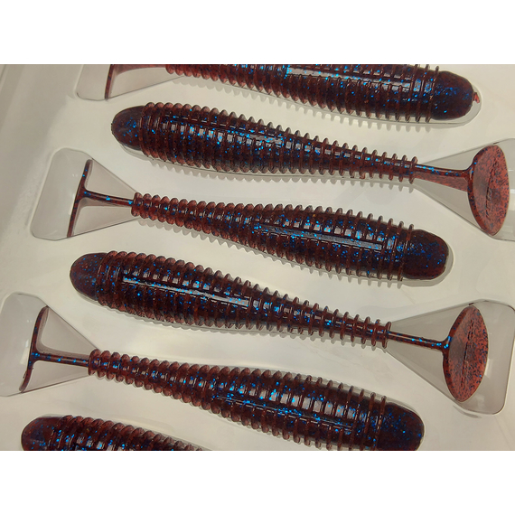 Силікон Keitech Swing Impact FAT 3.8" (6 шт/упак), колір:ea#03 grape, Довжина силікону: 3.8" (9.7 см), Колір силікону: EA#03 Grape, фото , изображение 10